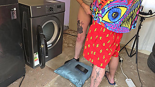 Stepsis Got Stuck in the Washing Machine and I Just Had to Fuck Her Flowering Pussy