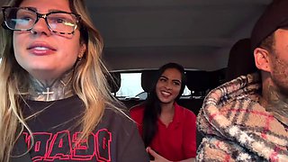 Brazilian Gas Station Hottie Ditches Job for Porn Stardom and Flashes Massive Tits in Speed Dating