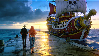 Nami Fucked Hard By Luffy And Zoro - Threesome On The Beach One Piece Uncensored Hentai