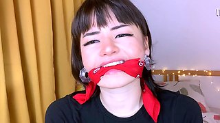 cleave gagged and struggling in bondage