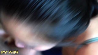 POINT OF VIEW throatfucking nineteen yr elder Japanese gf facial