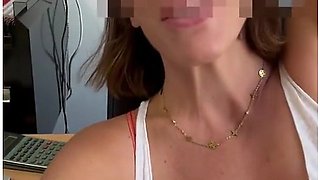 Back To Work Day For A Slutty Secretary Who Shows Off And Receives A Shower Of Cum