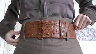 Exciting Belt Fitting with a Linen Skirt, Part 1, Lady Victoria Valente