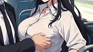 Anime Woman Seducing Guy With Teach