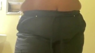 Squeezing Bouncing My Boobs Flashing My Pussy at Work