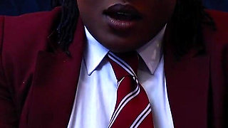 Naughty Student Oshun Mocks Your Small Cock!