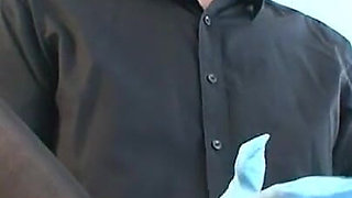 Humiliating bondage , foot stretching