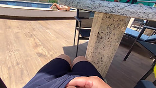 Booty MILF Helps Me Cum at the Public Pool