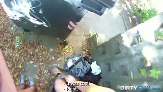 Muddy flix - blond beauty fooled into outdoor sex