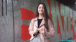 Public agent - college art schoolgirl with Natural Tits dares to have porno outside for first time