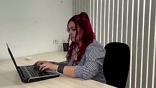 Colombian COUGAR principal humps her young schoolgirl in the office after catching him tugging off his good-sized manmeat in class