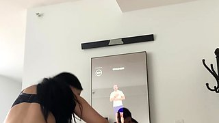 Latina teen Renae Cruz hot solo dildo masturbation