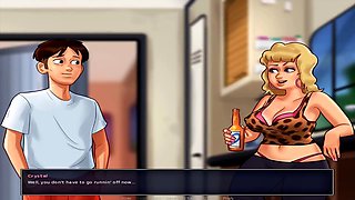 Jenny from Summertime Saga gives a milking session in this animated adventure by Misskitty2k