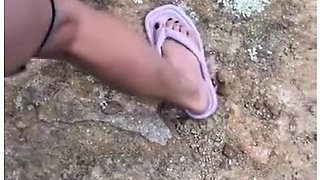 I Love Being Bred In Public!! Outdoor Quickie Creampie- Top View Pov