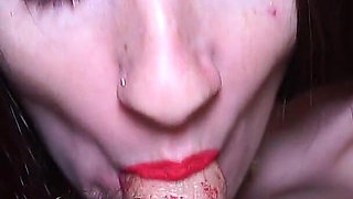 Pregnant Girl Blows Hairy Cock but She Wasn't Ready to Swallow!