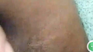 Close up playing her wet pussy