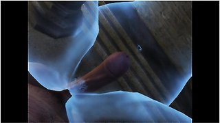 Sex With A Ghost Girl. Penis Funny Enters The Transparent Body Anime Porno