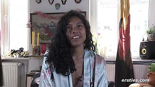 So hot Caroline at glass dildo porn
