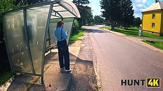 Hunt4k. red haired babe was really innocent to screw while gf was seeing