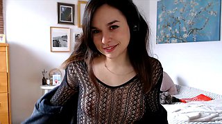 Beautiful brunette with big boobs jerk off instrucions