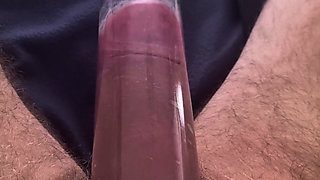 Penis pump trying to cum