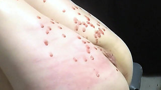 Fucked in Her Ass with the Machine and Candle Wax on the Holes