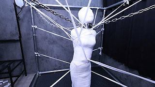 A Cute Girlfriend Wrapped All Over in Bandages