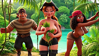Sensual Pirate Adventure: Building the Tropical Hideout. Created by AI