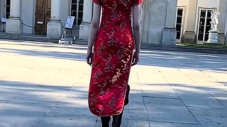 LadyPerse - Latex And Kimono In Public