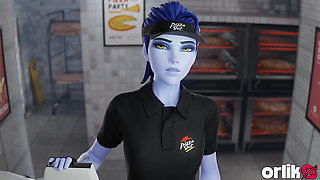Widowmaker's Pizza Maker Shift Gone Wild - Big Dick 3D Overwatch