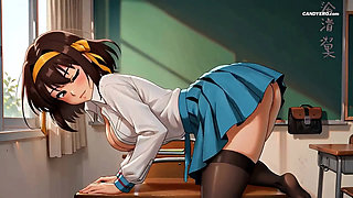 Gangbang with Double Penetration in a School Classroom ( AI Generated )