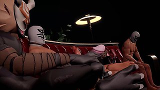 Cartoon 3d slut gangbang