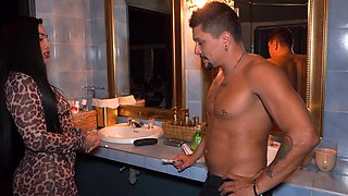 Big Booty Babe Walks Into Wrong Room And Gets Pounded Hard